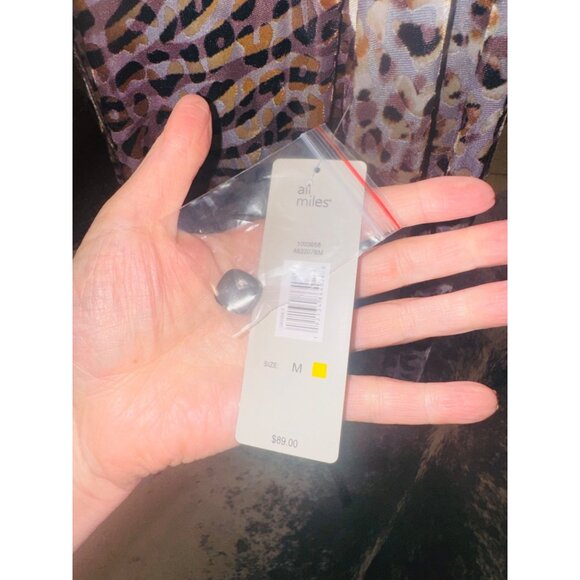 NWT Ali Miles Velour Burnout Mixed Animal Patchwork Print Blouse Artsy Career M - Picture 10 of 13